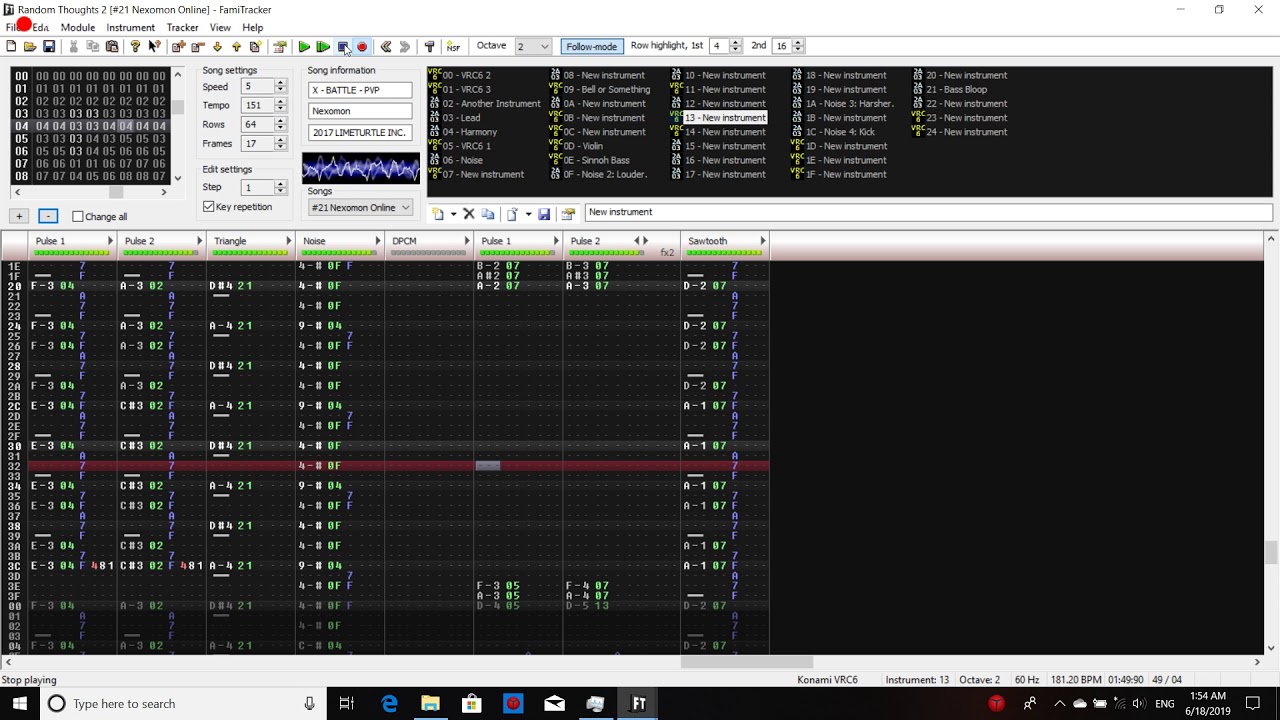 Nexomon PVP Battle (Famitracker VRC6 Cover)