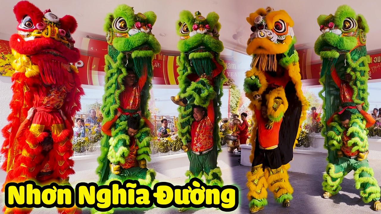 Múa Lân Hay Nhất 2026 đoàn LSR Nhơn Nghĩa biểu diễn Lân Sư Rồng tại VSIP Bình Dương