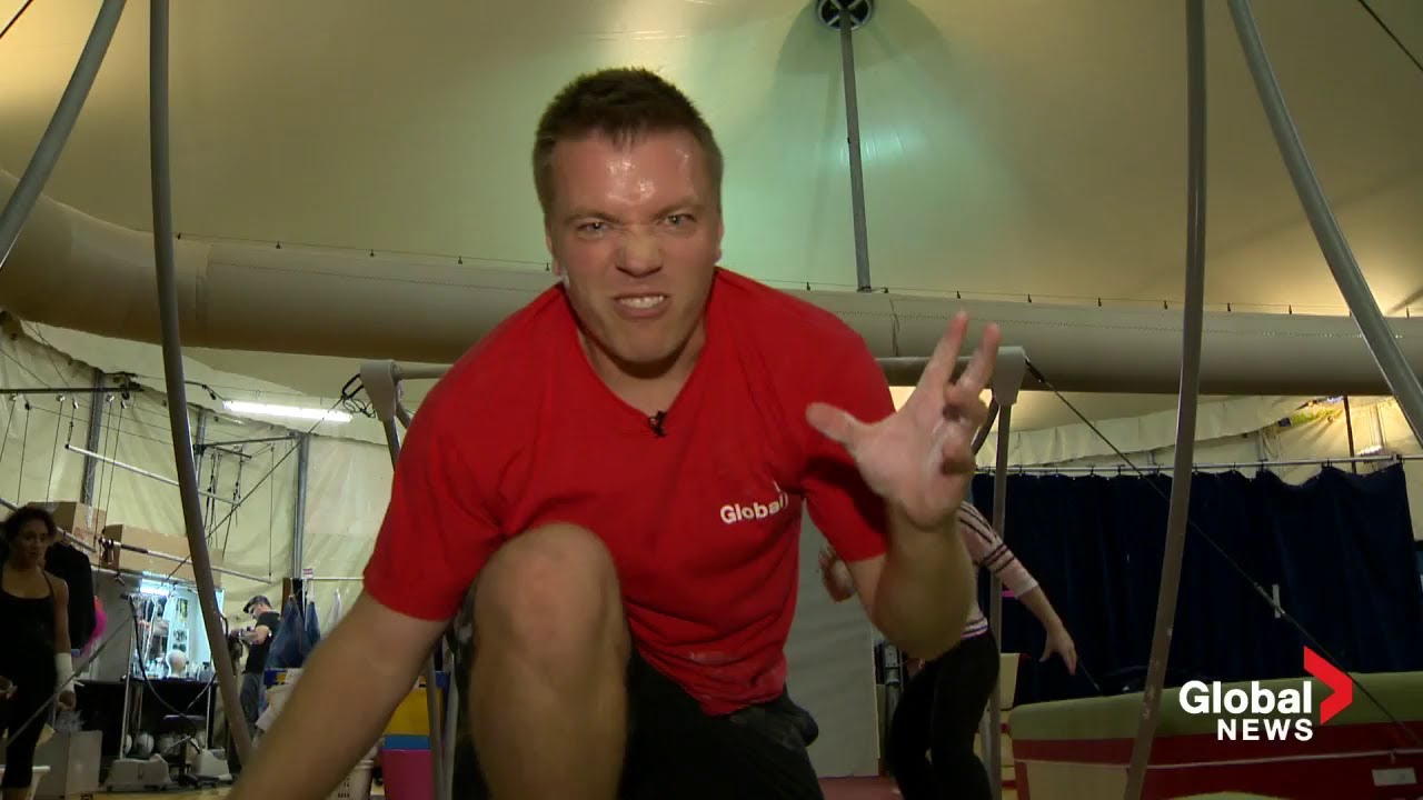 Reporter FAIL bloopers at Cirque du Soleil training [EXTENDED]