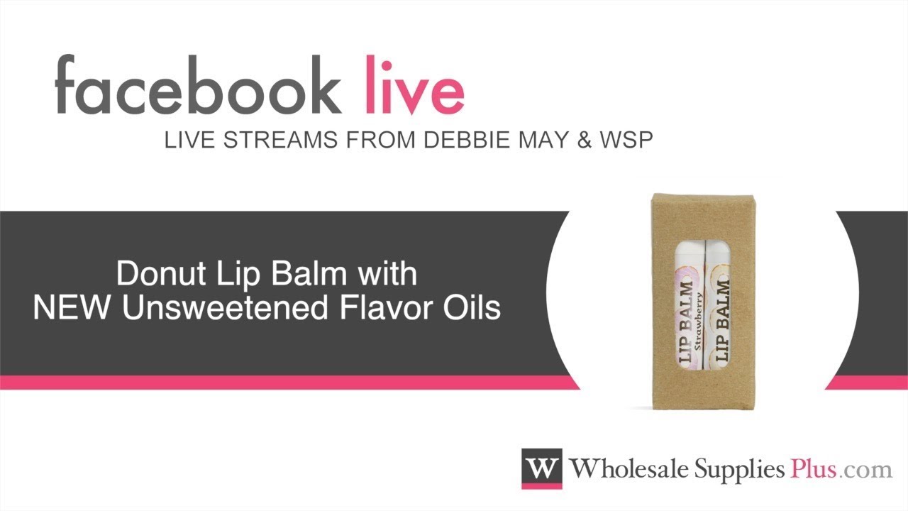Donut Lip Balm with NEW Unsweetened Flavor Oils