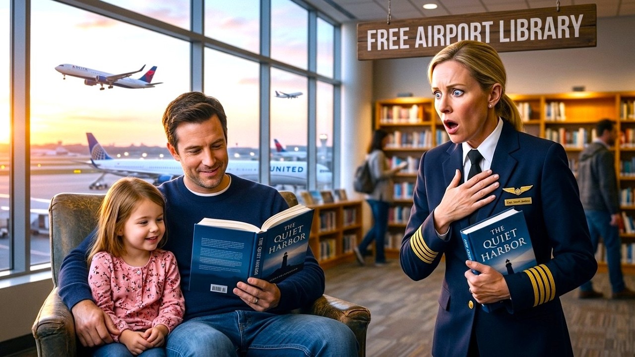 A Pilot Mocked the Quiet Dad’s Airport Library Book — Until The Silent Harbor” Made Her Freeze