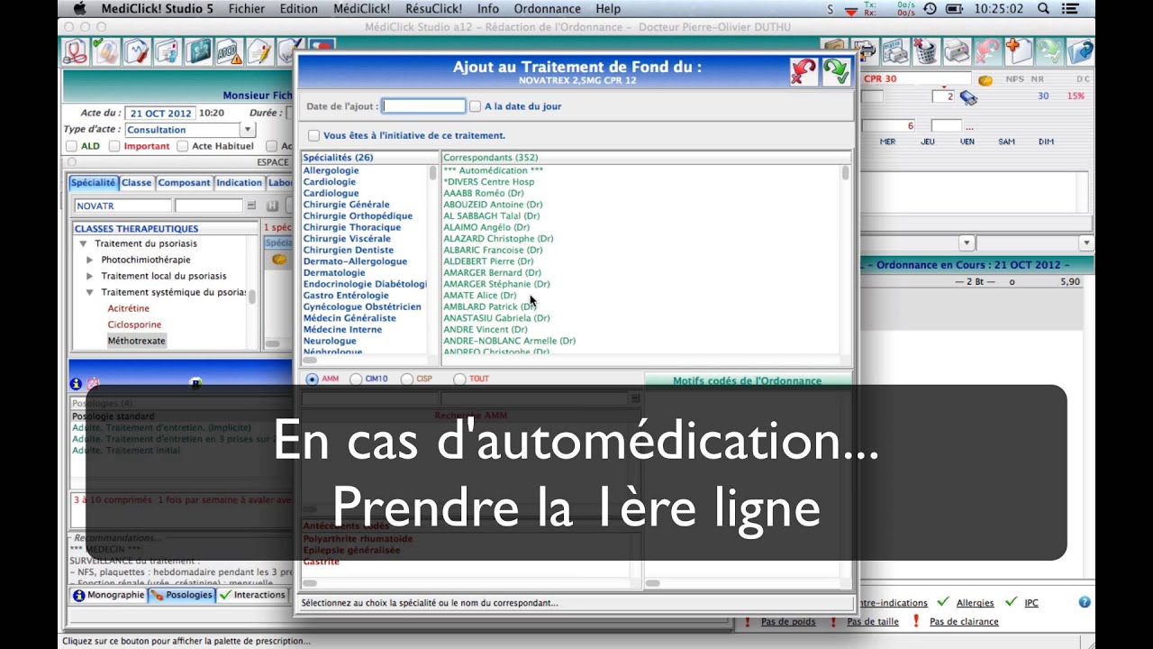 Ordonnance : Traitement de Fond (1/2)