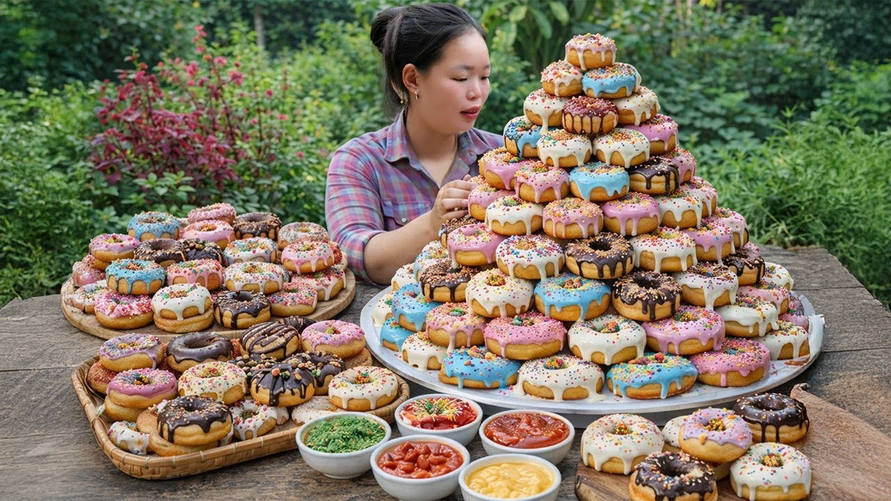 How to Make Traditional Donuts go to Market to Sell - Pet Care - Country Life | Trieu Mai Huong