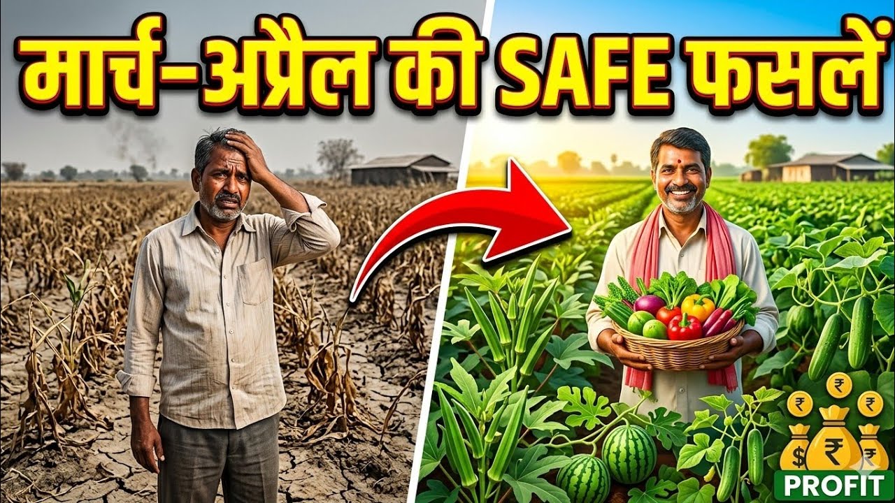 “मार्च–अप्रैल की 7 SAFE फसलें | कम जोखिम, ज्यादा मुनाफा”