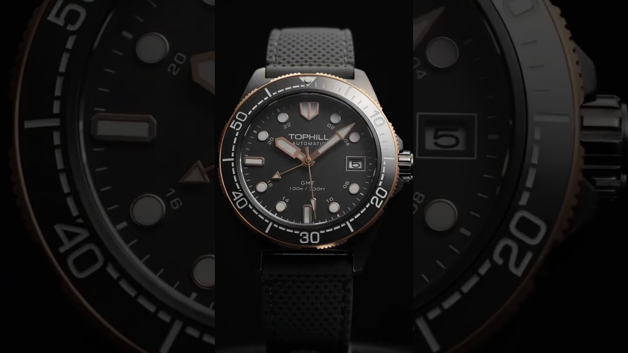 Tophill Automatic Nh34 Field Dive Watch Gmt Watch Ceramic Bez