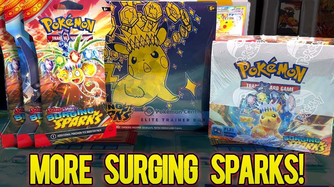 Opening A Surging Sparks Pokémon Center Elite Trainer Box & More!!!