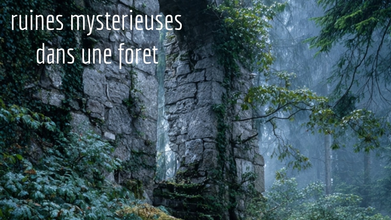 des ruines mysterieuses au milieu de la foret