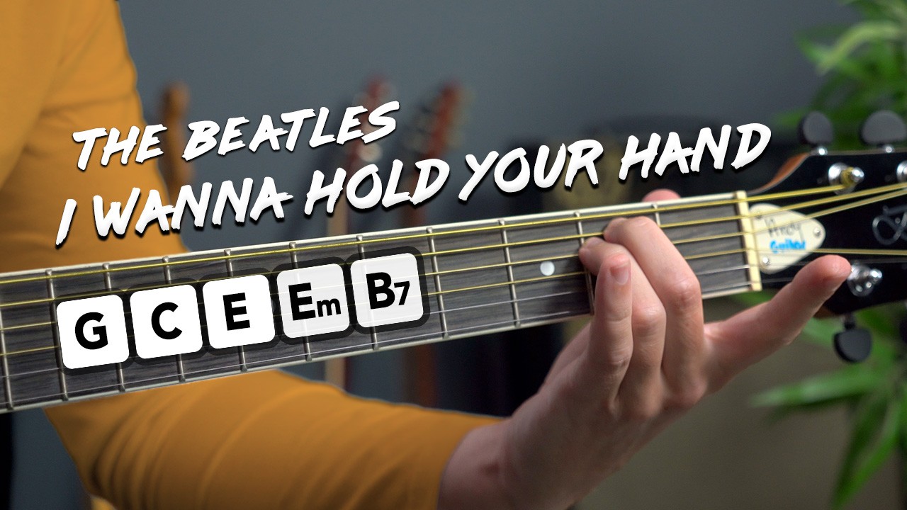 The Beatles 'I Want To Hold Your Hand' Guitar Lesson // chords & how to play