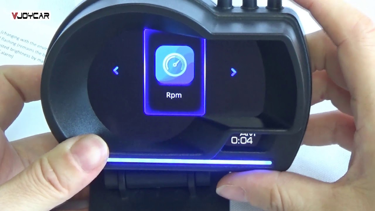 VJOYCAR V60 OBD Hud Smart Onboard Computer Operation Guide OBD2 Gauge Tool Coolant Fuel Temperature