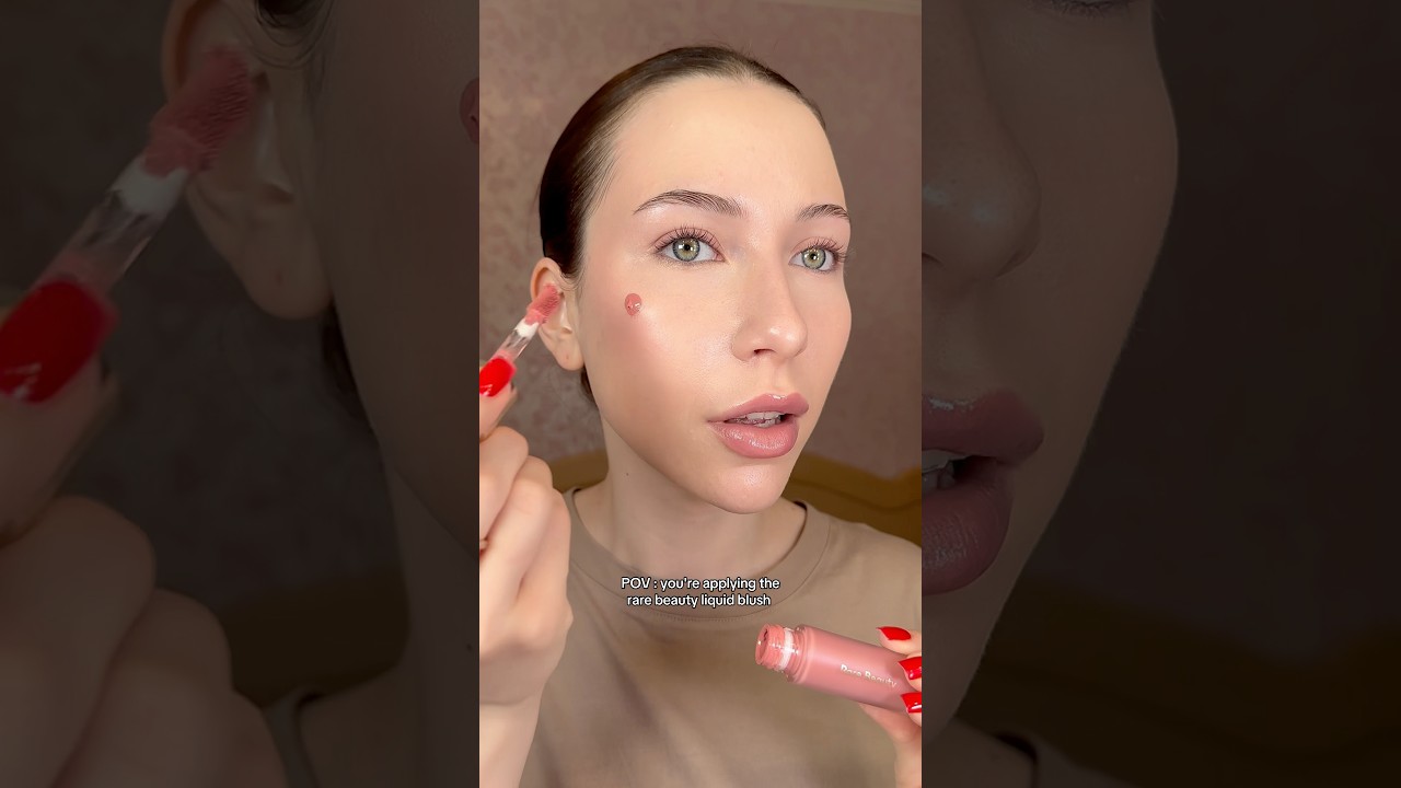 POV : you're applying the ​⁠@RareBeauty liquid  blush #rarebeauty #liquidblush #blush #makeup