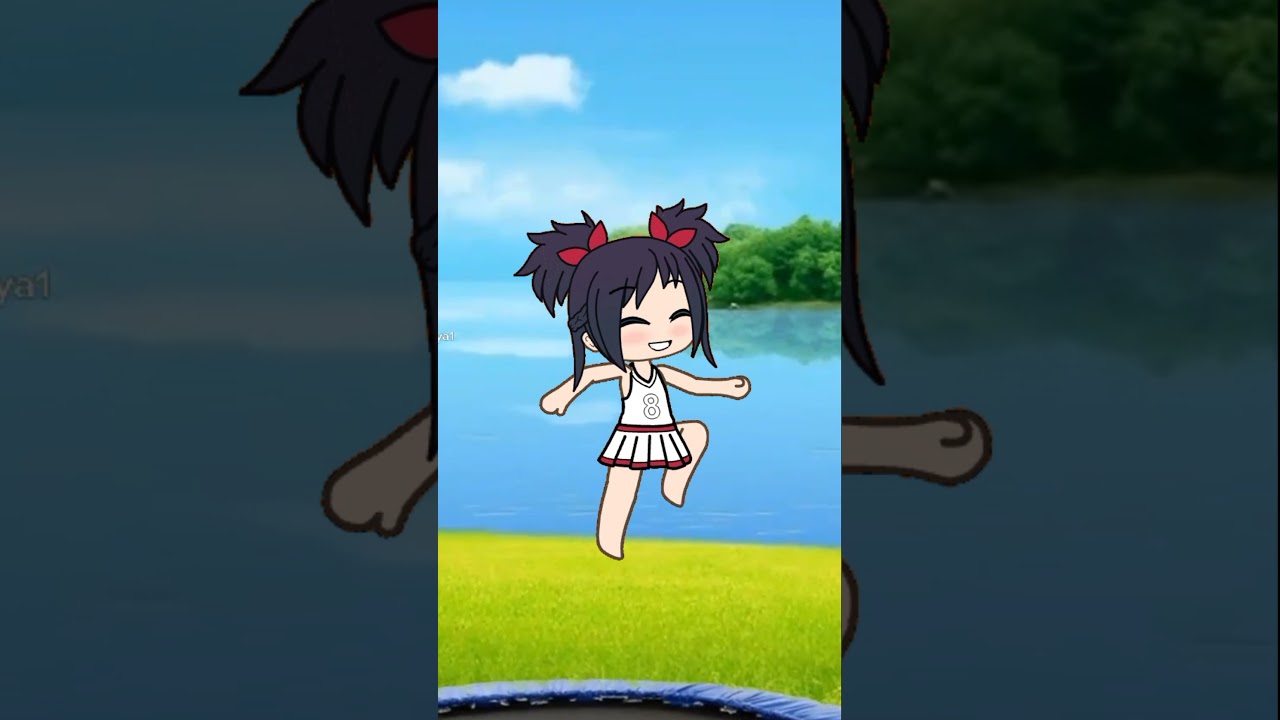 Lily from Hush Little Lily Game playing trampoline