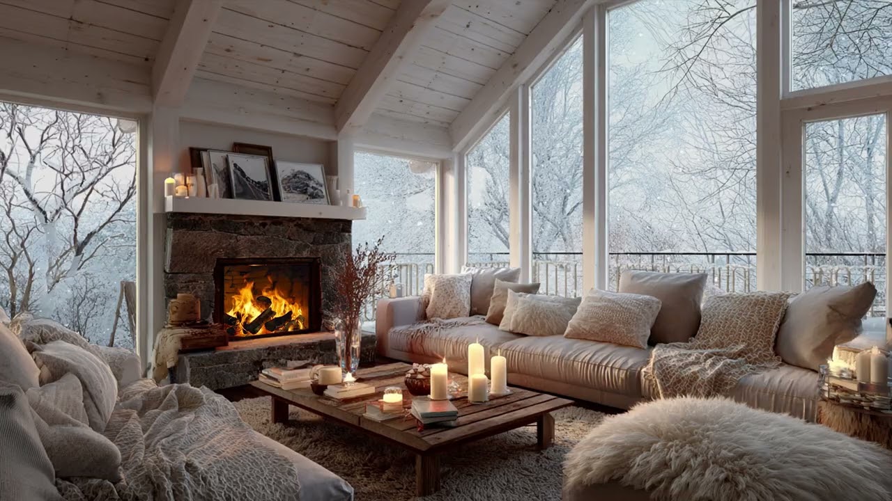 Winter sound drifts softly indoors ❄️ letting long cold hours feel calm inside
