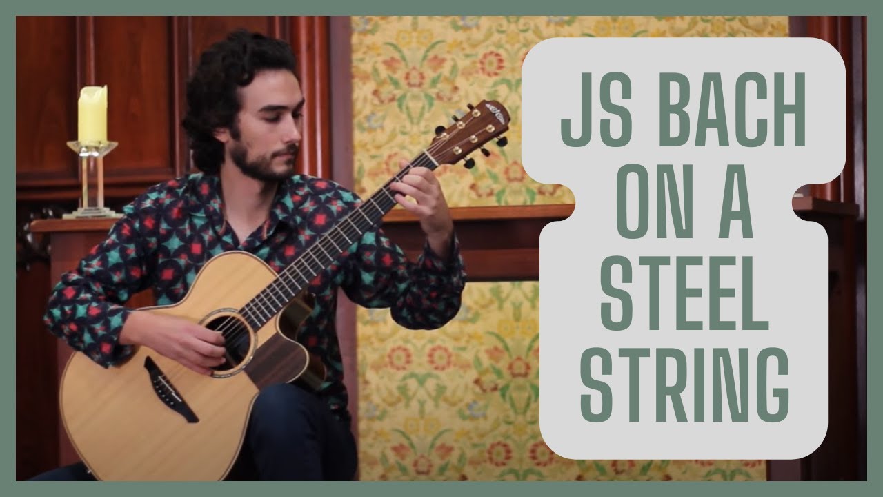 Playing BACH on a STEEL STRING GUITAR! Allemande from Cello Suite No. 1
