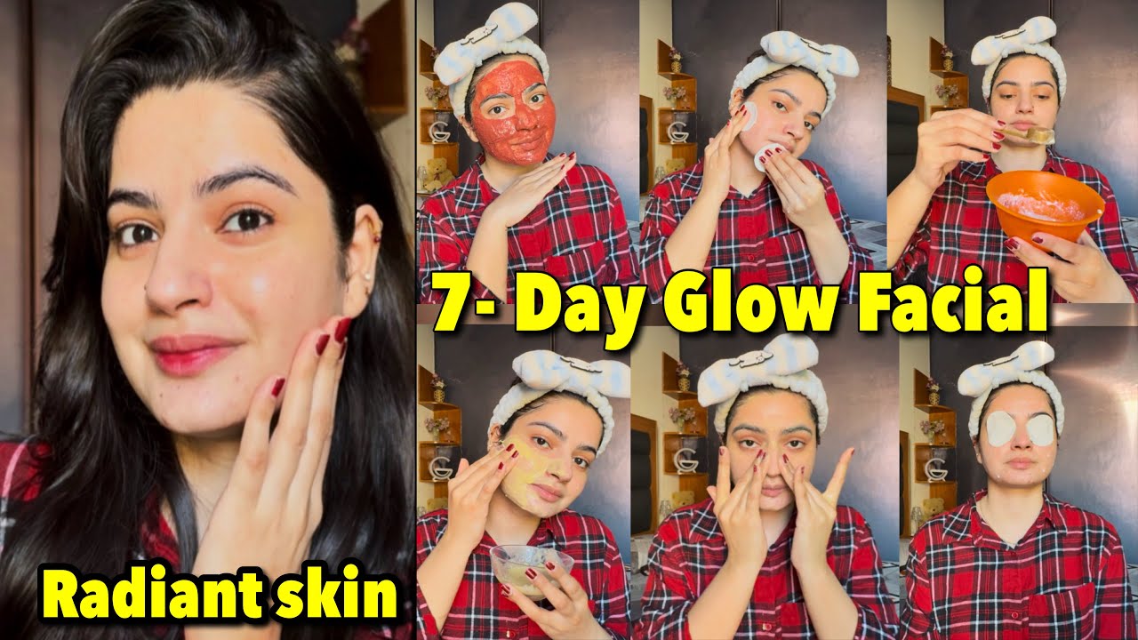 7-Day Skin Glow Challenge | Get Instant Radiant  Skin Naturally ✨DIY Facial At Home