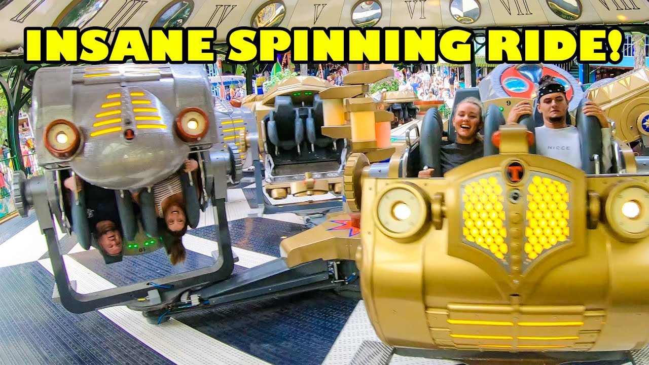 INSANE Spinning Tik Tak Ride at Tivoli Gardens Amusement Park in Denmark Onride POV