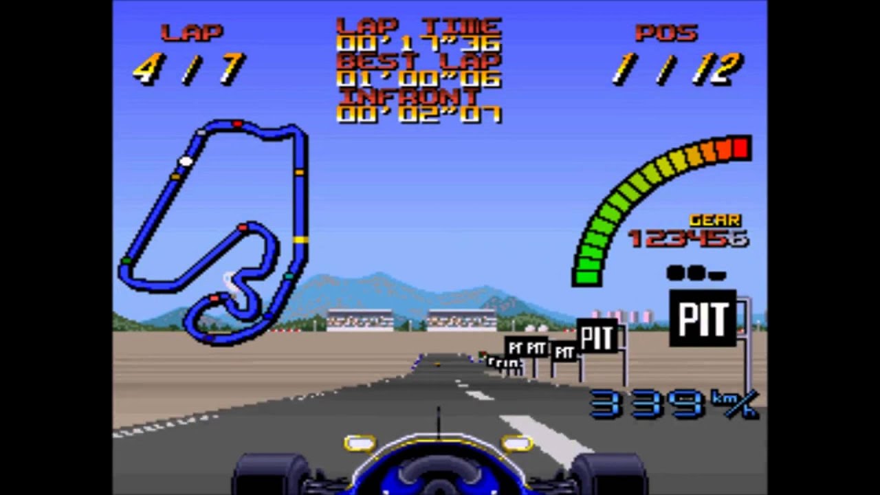 Nigel Mansell's World Championship  - SNES - Race Circuit - Brasil/Brazil Corrida completa/Full Race
