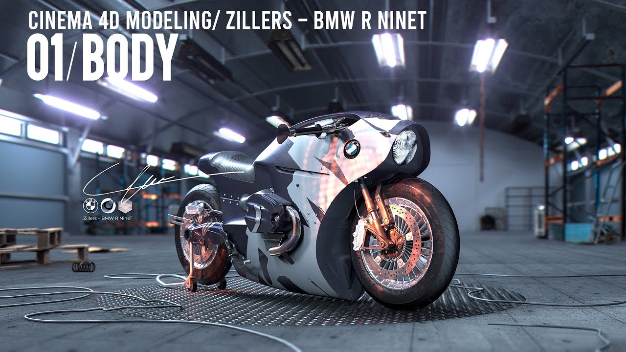 01: Body - BMW R NineT Modeling in Cinema 4D