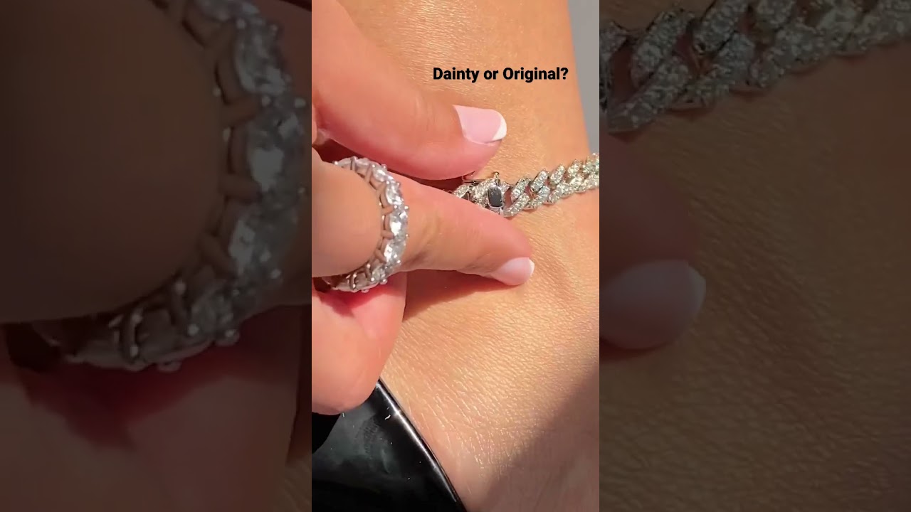 Which Anklet would you wear? 🤑 Dainty Cuban Anklet or Original Cuban Anklet? #anklets #anklet