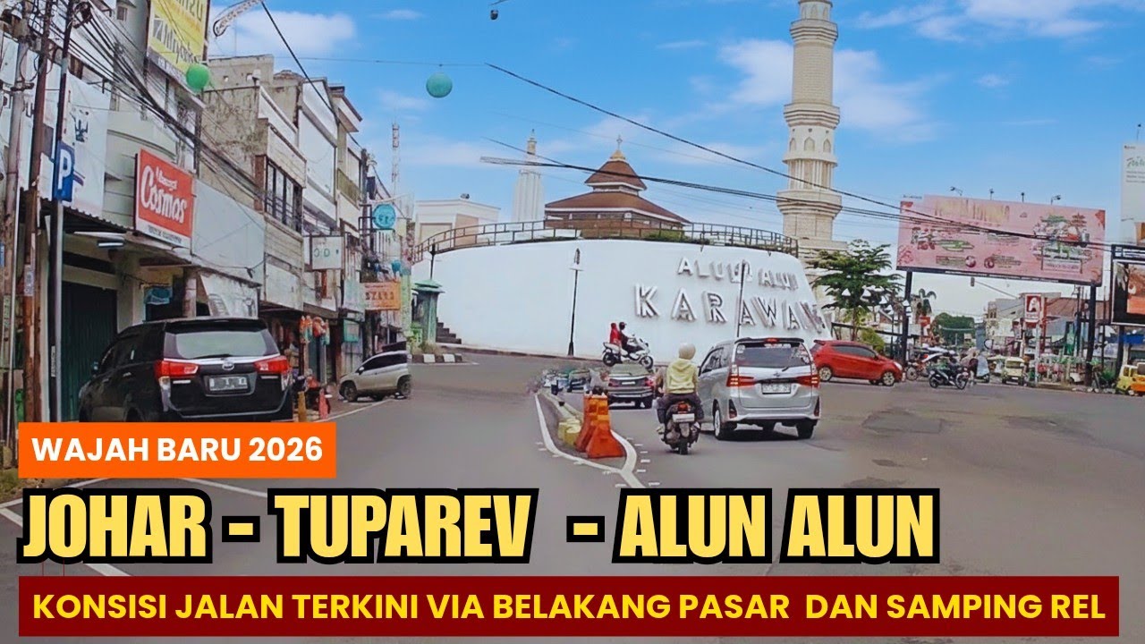 KONDISI TERKINI‼️Rute Belakang Pasar Johar - Tuparev - Alun-Alun Karawang 2026