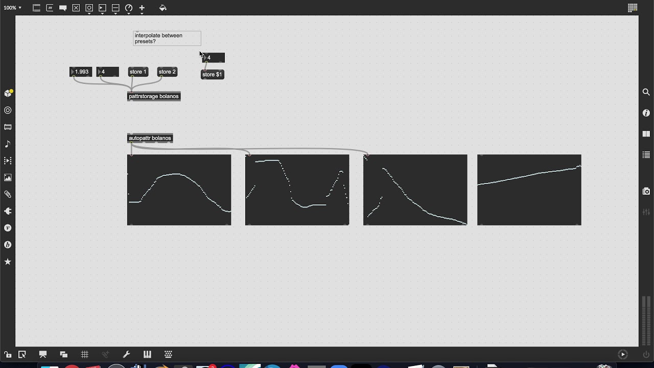 Interpolating between presets in Max/MSP using pattrstorage and autopattr