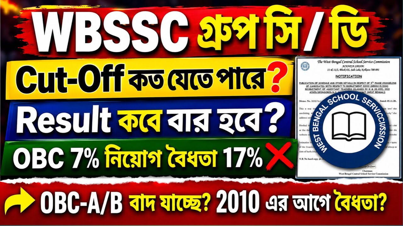 🛑WBSSC Group C/D Result 2026 | Will many candidates be disqualified this time? What will be the e...