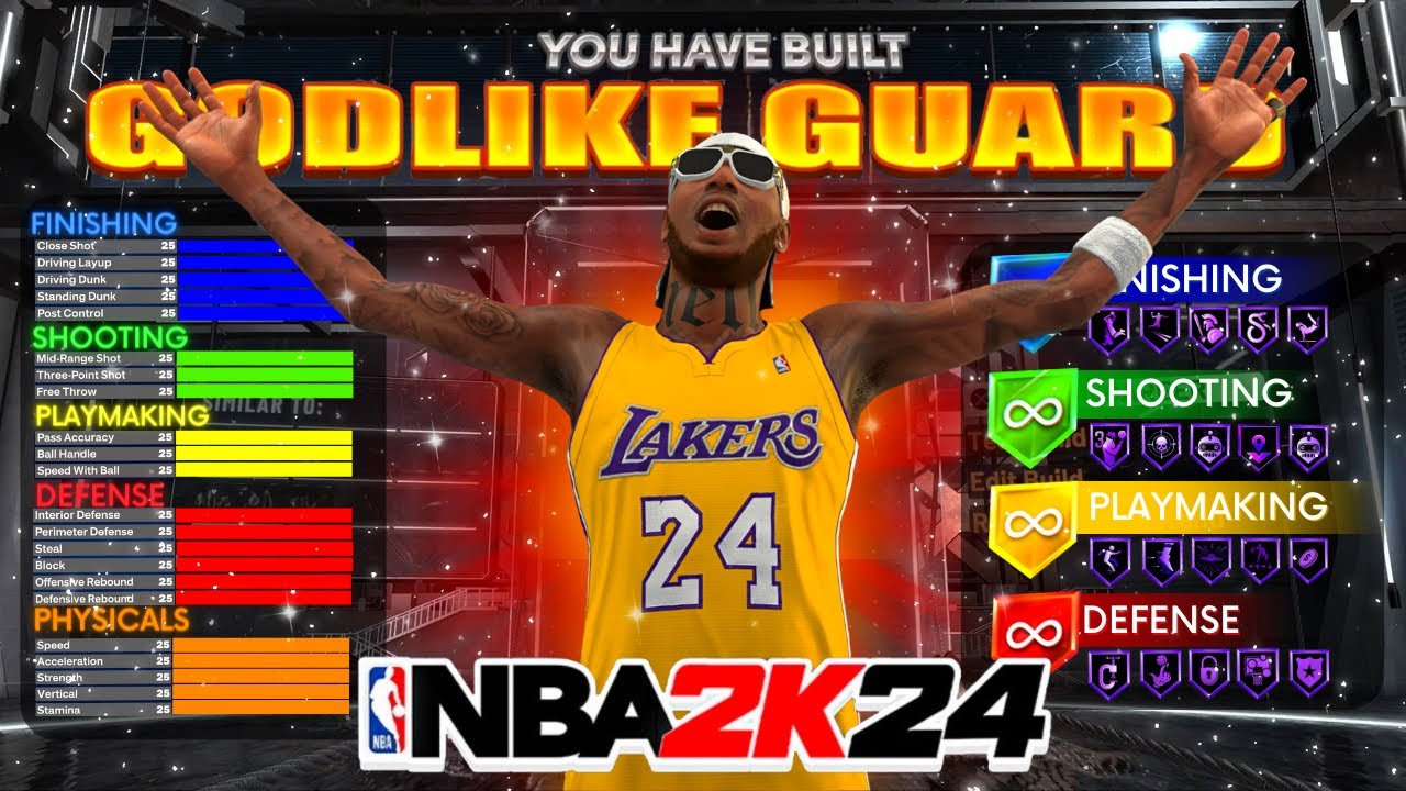 *NEW* 99 3PT + 99 DUNK + 99 BALL HANDLE POINT GUARD BUILD IS UNSTOPPABLE! BEST GUARD BUILD NBA 2K24!