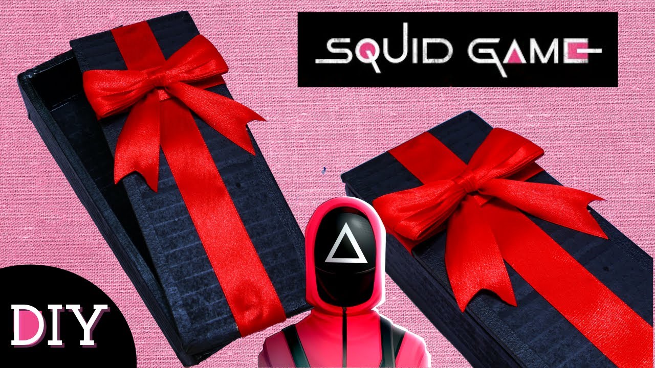How to make squid game box with cardboard
