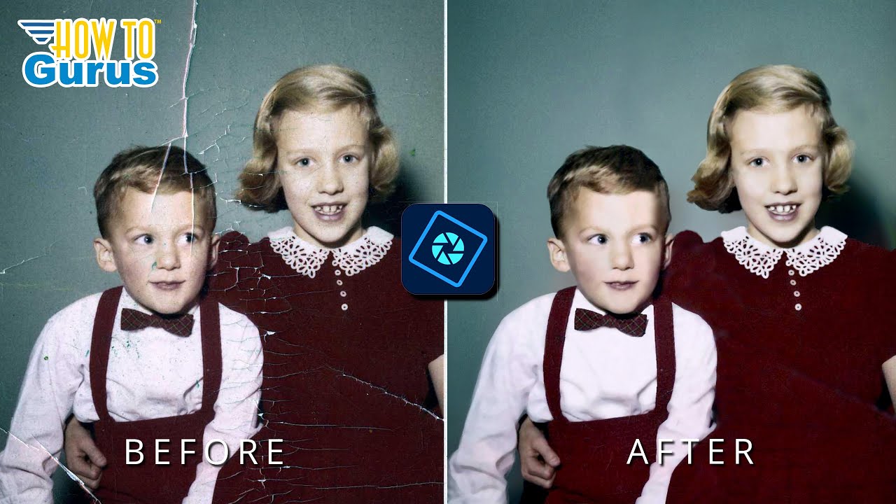 How to RESTORE OLD PHOTOS with Photoshop Elements Guided Edit