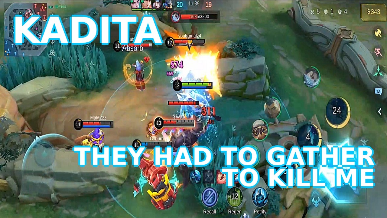 KADITA GAMEPLAY 🌊 They Had To Gather Just To Kill Me | Mobile Legends