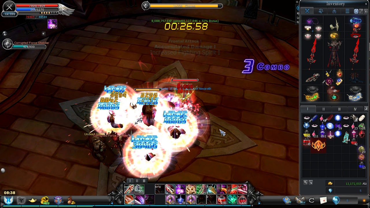 Cabal Online(NA) Episode 24: Blader Lv.191 Solo Tower of Undead B3F + Equipment
