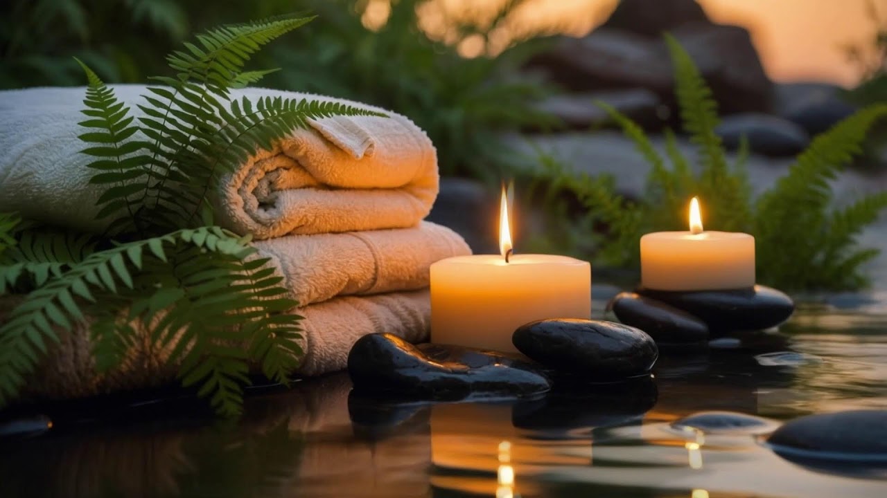 Relaxing Music and Flowing Water for Spa Meditation and Deep Sleep for 24 Hours 6