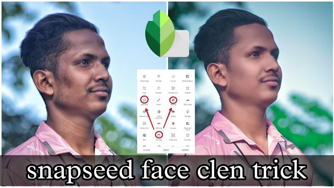 Snapseed skin Glow and Smooth complete skin Retouching | Tricks in mobile phone || #jsvlogs