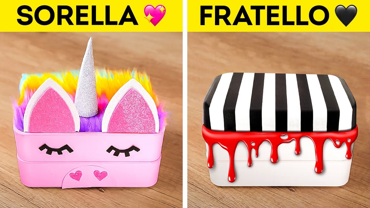 RAGAZZA ARCOBALENO 🌈 VS DARK🦇 || Idee Incredibili di Cucina e Trucchetti per Genitori Intelligenti
