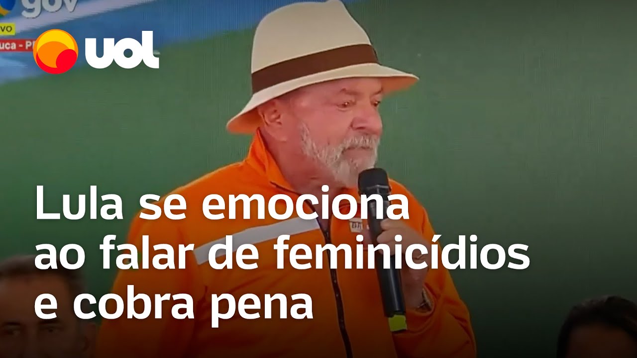 Lula se emociona ao falar de feminicídios: 'Não existe pena para punir um homem desse'