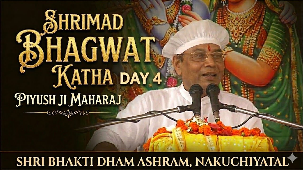 Shrimad Bhagwat Katha Day 4 | Piyush Ji Maharaj | Shri Bhakti Dham Ashram, Nakuchiyatal
