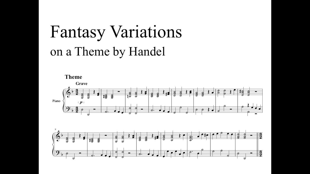 [2026학년도 한국예술종합학교 작곡과 포트폴리오 제출 작품] 김윤호 - Fantasy Variations on a Theme by Handel [Score]