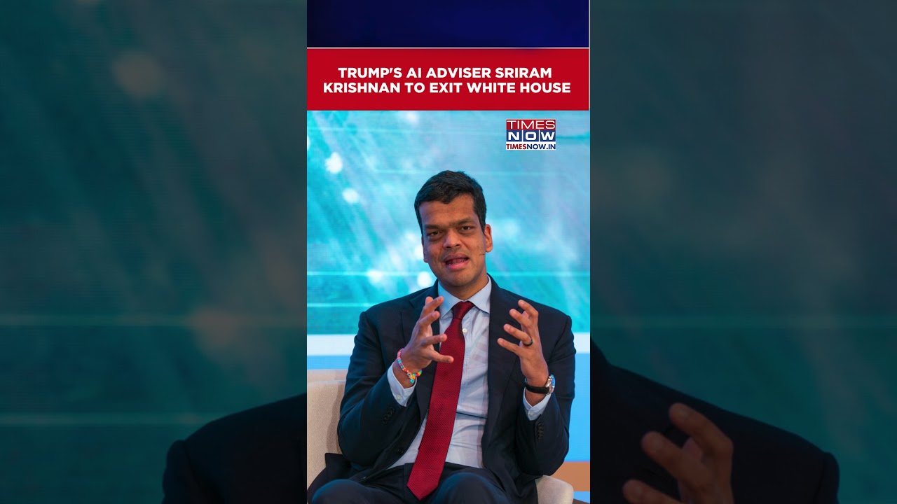 US President Donald Trump's AI Adviser Sriram Krishnan To Exit White House | USA News #shorts