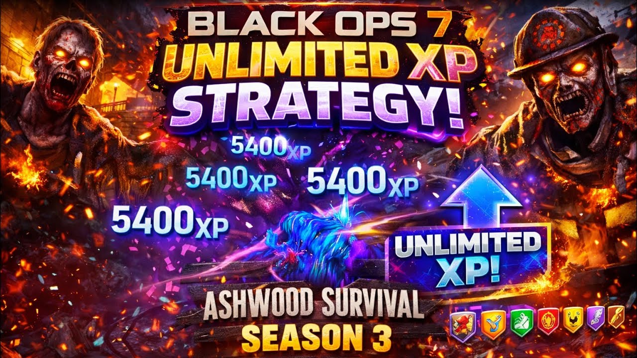 BLACK OPS 7 UNLIMITED XP STRATEGY ZOMBIES  ASHWOOD SURVIVAL SEASON 3 #blackops7 #bo7zombies
