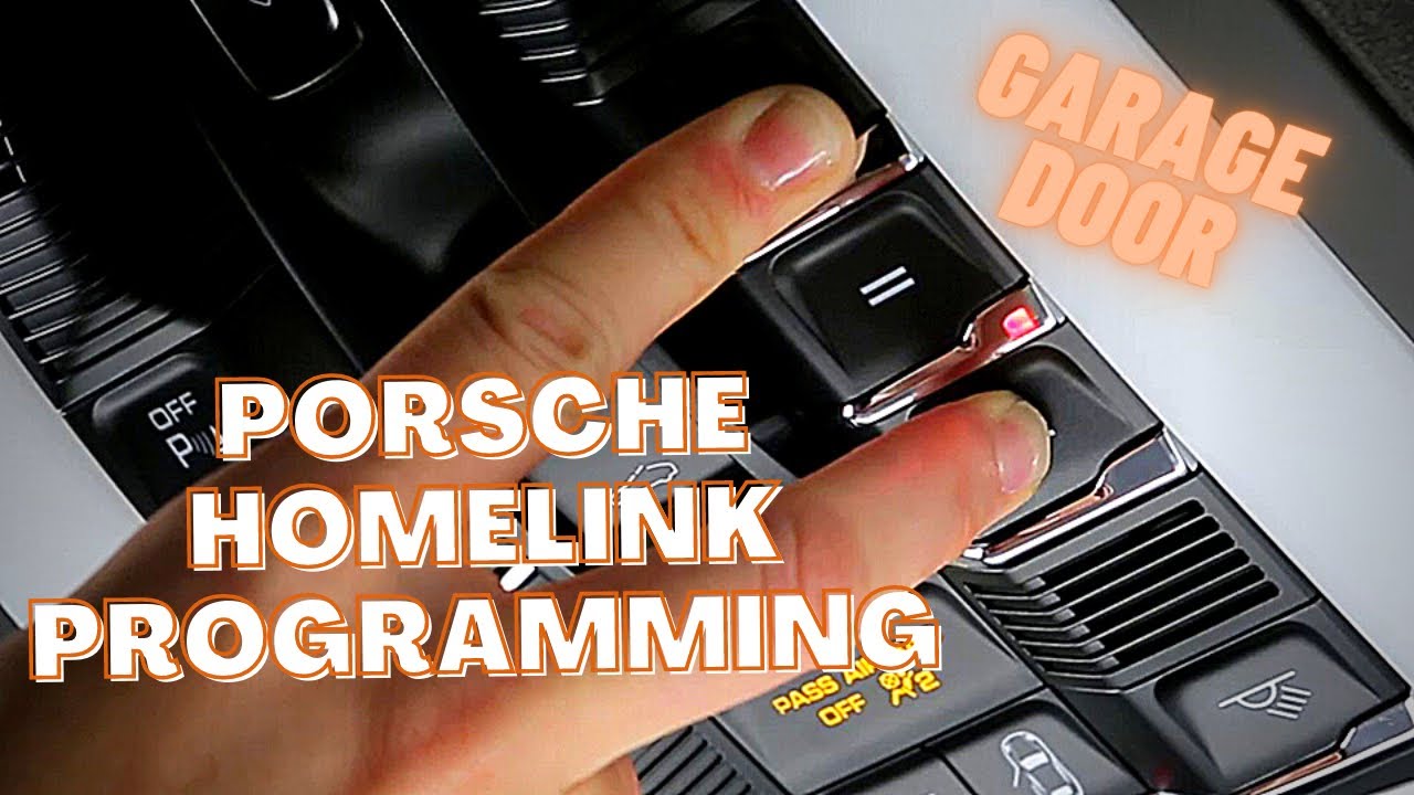 Как запрограммировать открыватель гаражных ворот Homelink для Porsche.