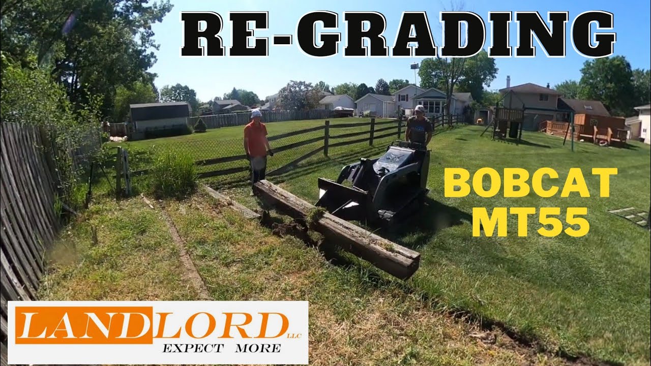 Re-grarding backyard with Bobcat MT55 ⚠️⚠️⚠️