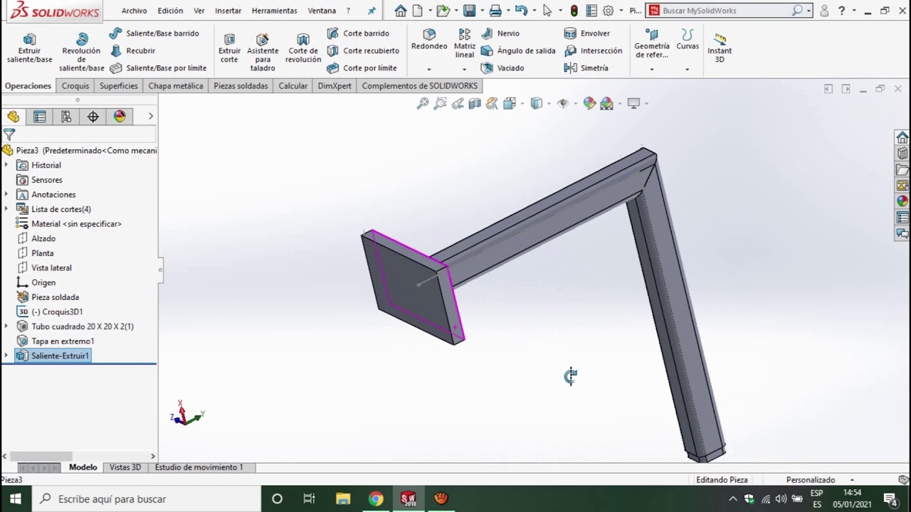 📐 Piezas soldadas en SolidWorks. Correcciones📐