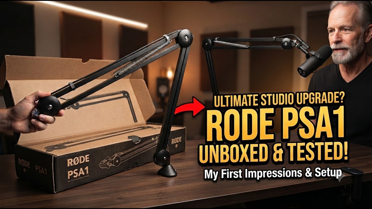 Is This The Best sub $100 Microphone Boom Arm? RODE PSA1 Unboxing, Setup And Review