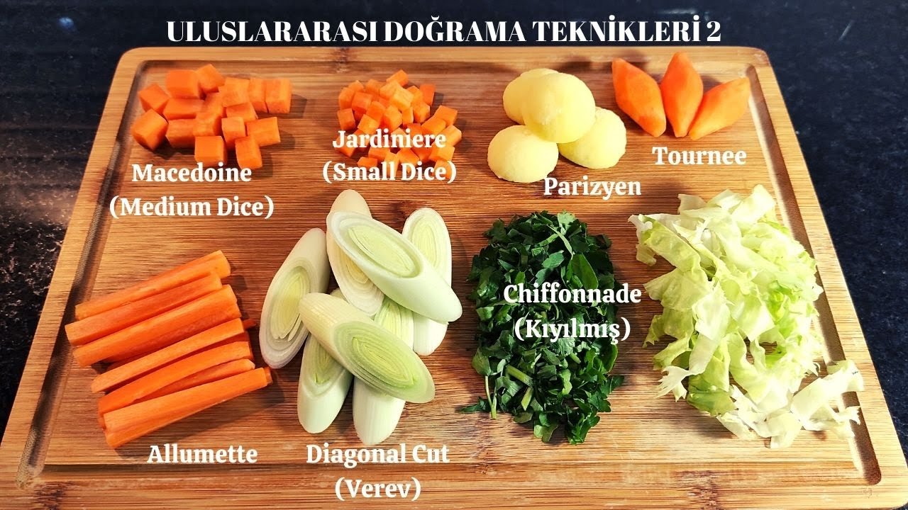 DOĞRAMA TEKNİKLERİ🔪 Doğrama Şekilleri, Uluslararası Doğrama Teknikleri (Profesyonel Sunum)