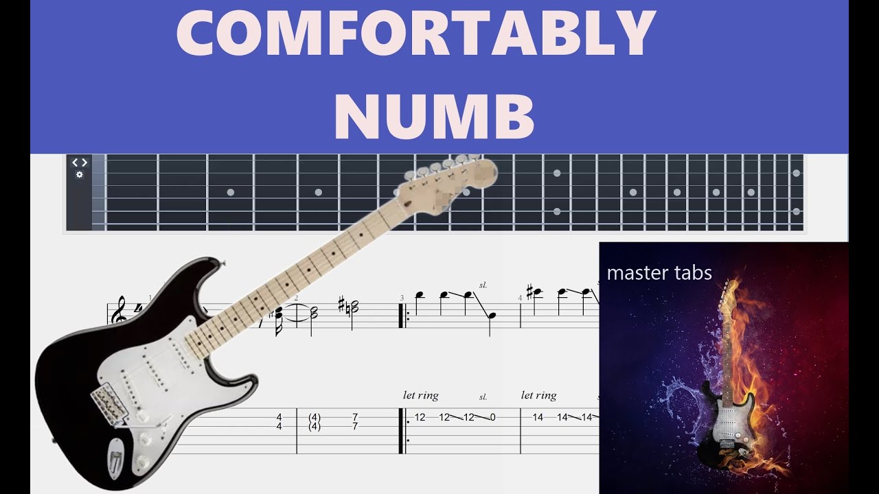 COMFORTABLY NUMB |#pinkfloyd#| #guitartab | #Mastertabs#BestFreeYoutubeMusic# #pop #progressiverock