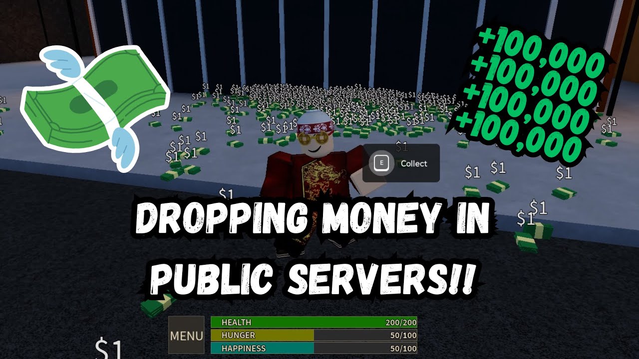 Giving Out MONEY In Public Servers! | Homeless Life