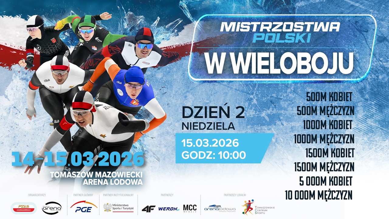 Mistrzostwa Polski w wieloboju/wieloboju sprinterskim - Tomaszów Maz. / LIVE / Dzień 2 [15.03.2026]