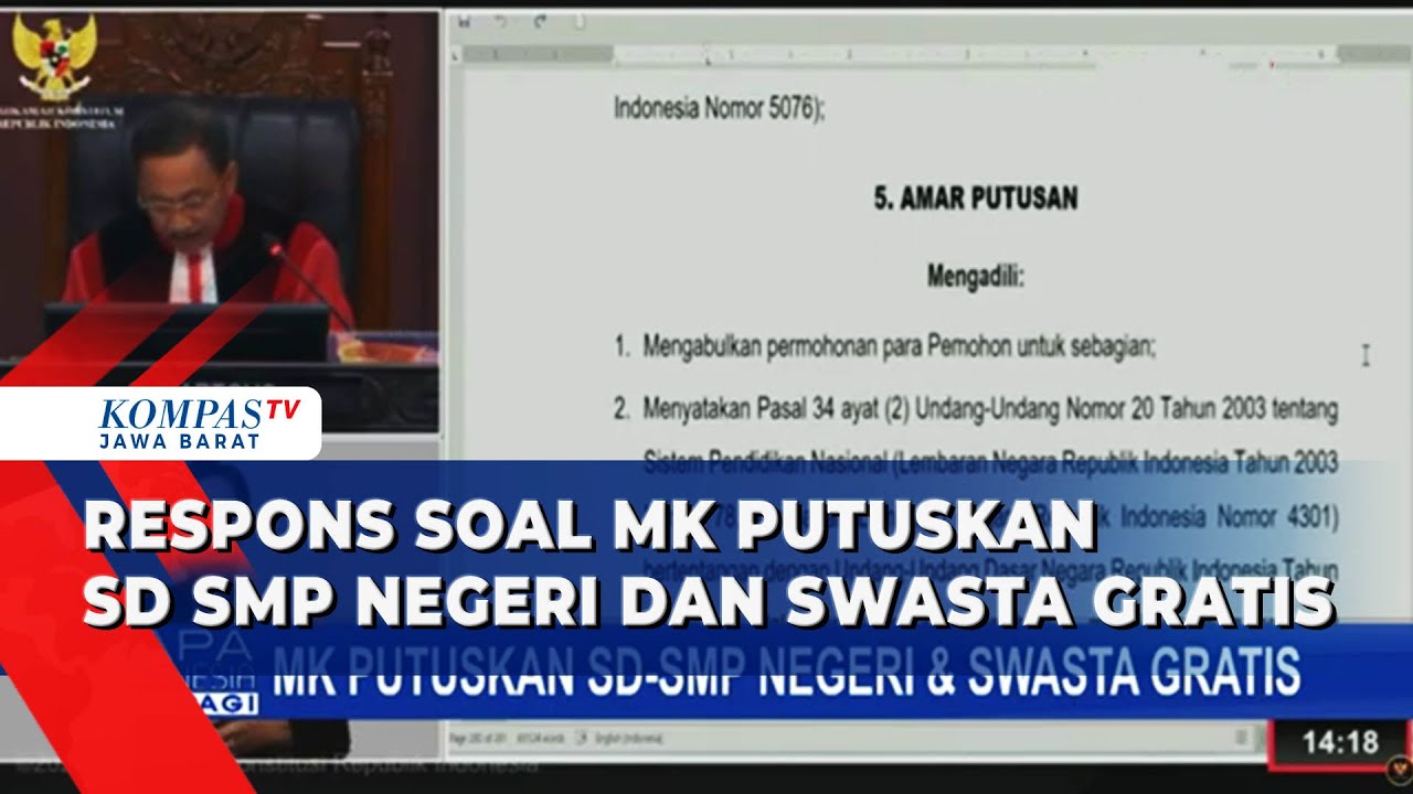 Respons Pihak Sekolah dan Orang Tua Soal MK Putuskan SD-SMP Swasta Gratis