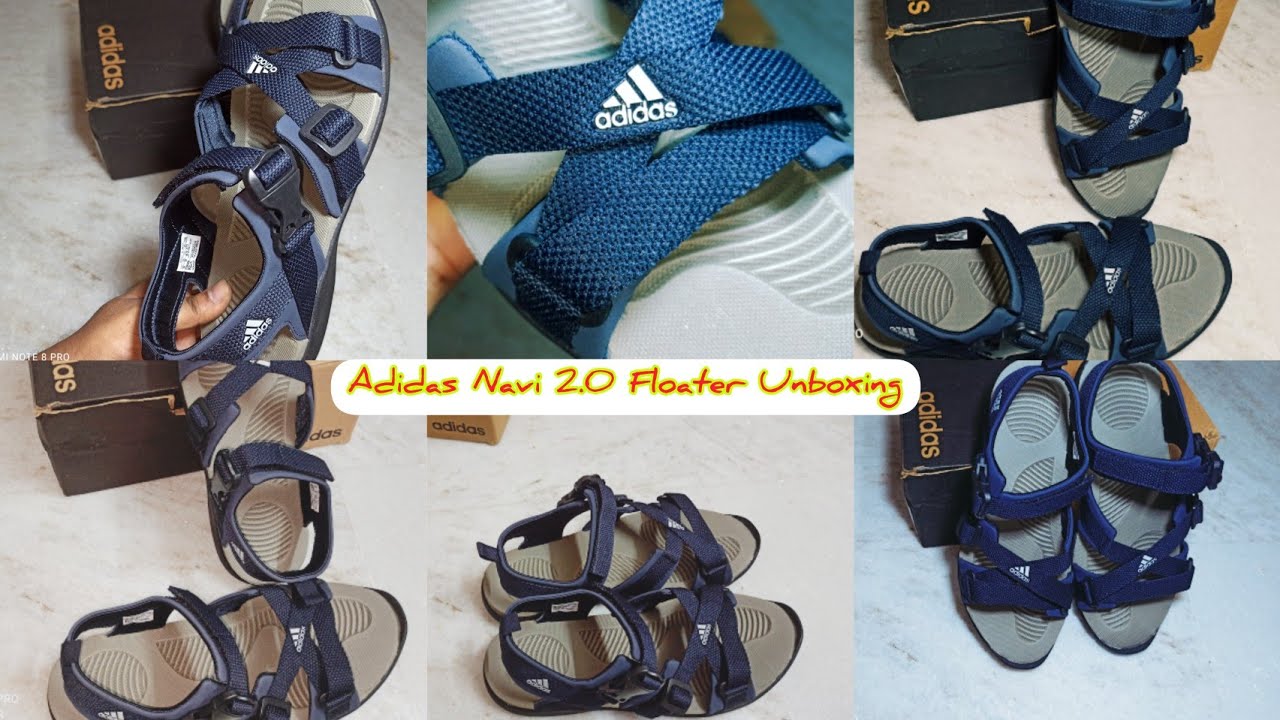 Adidas Men's Gladi 2.0 Navy Floater Sandals | Unboxing & Details Sharing | From | Tata Cliq
