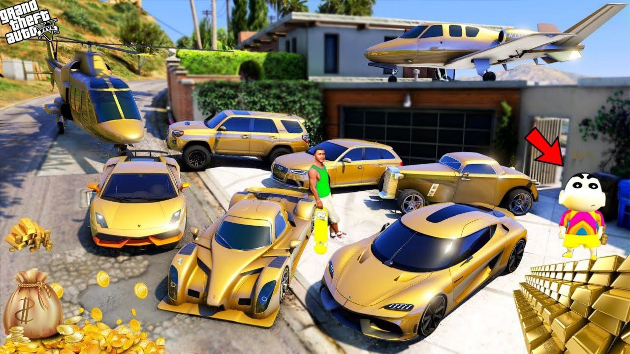 FRANKLIN TOUCH ANYTHING BECOME GOLD || EVERYTHING IS FREE IN GTA 5