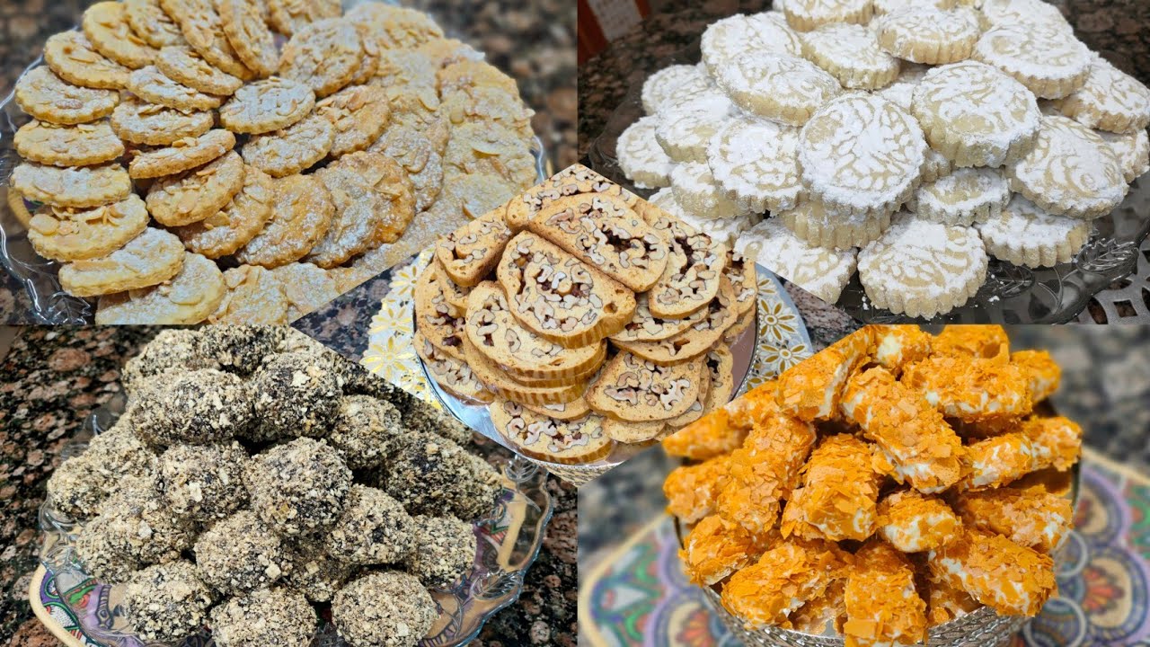  #حلويات العيد 2026 حضري 5 حلويات العيد دفعة😱 وحدة بطريقة سهلة 